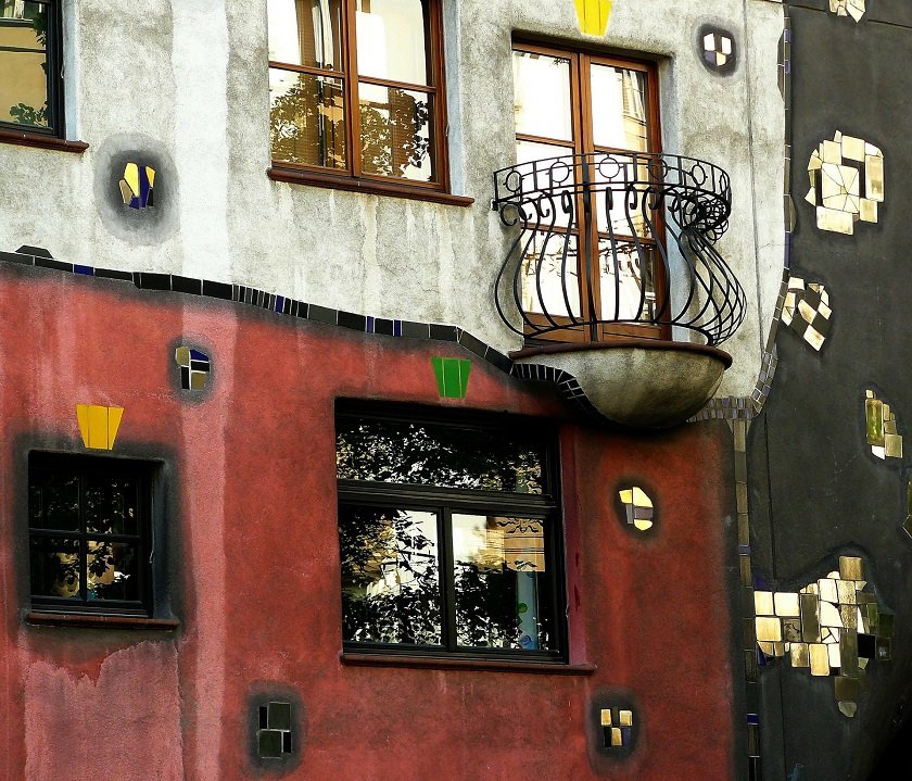 Hundertwasserův dům - detail