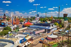 Letecký pohled na Práter